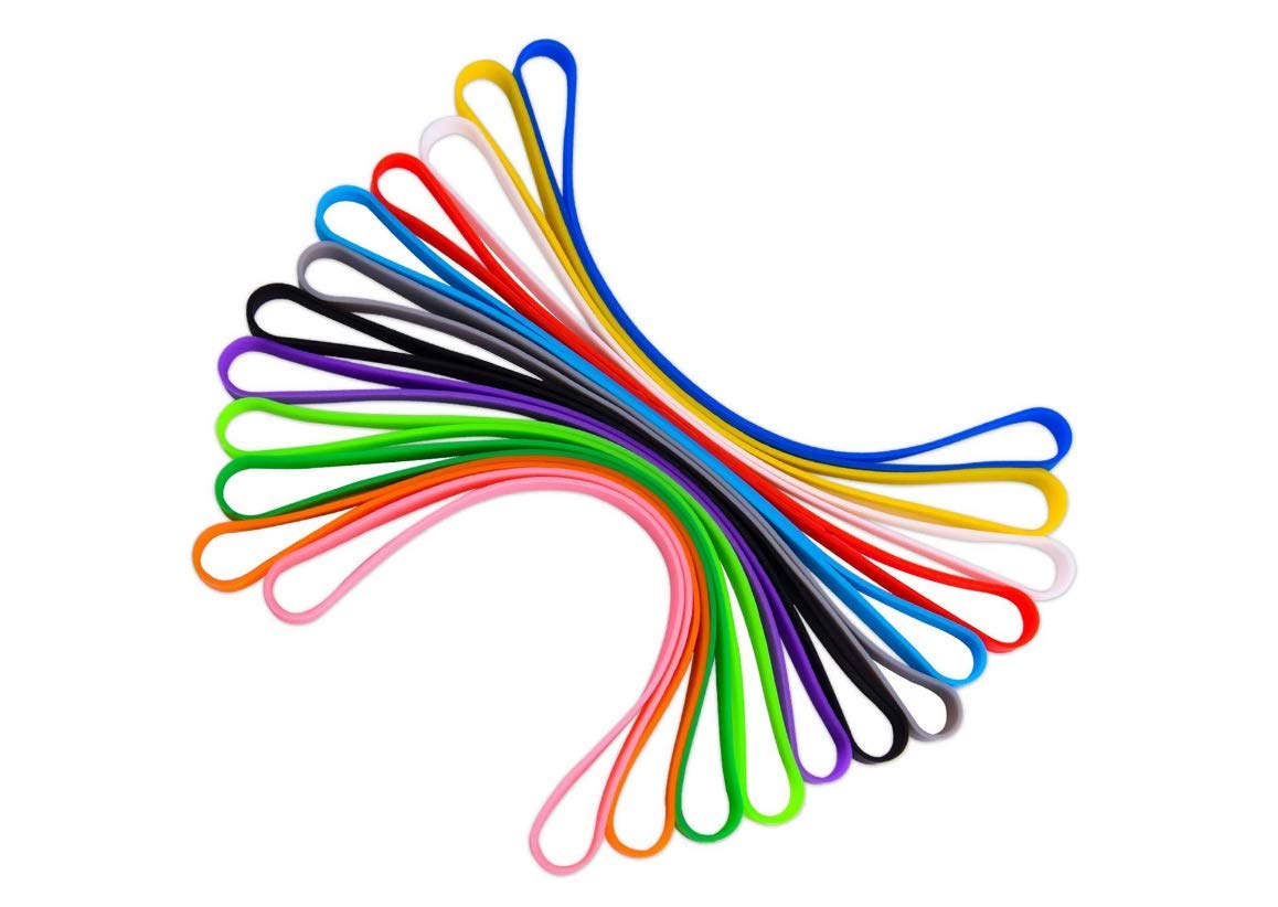 YUIP Silicone Rubber Bands Rubber Bands Rubber Bands Silicone Strap Planner Large Elastic Bands Durable Silicone Strap Silicone Strap 24 Pcs