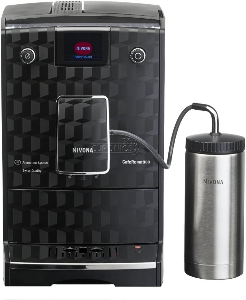 Nivona super-automatic espresso coffee machine with an adjustable grinder, milk frother, maker for brewing espresso, cappuccino, latte CafeRomatica 788