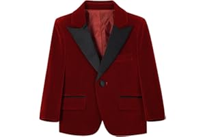 SOBRISAH Little and Big Boy's Formal Blazers Casual Button Suit Jackets Dress School Sport Coats