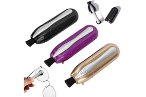 GENERIC 3Pcs Glasses Cleaner, Eyeglass Cleaner Portable Eyeglass Cleaning Kit, Lens Cleaner with Microfiber Tech Portable Mini Sunglasses Brush Cleaning Tool, Easily to Carry for Travel Commutes Office School