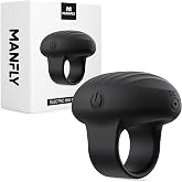 MANFLY Mini Finger Massager, Waterproof Rechargeable Portable Powerful Massage Tool, Black