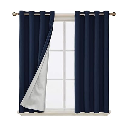 Deconovo Sunlight Reflected Cooling Blackout Curtains Bedroom
