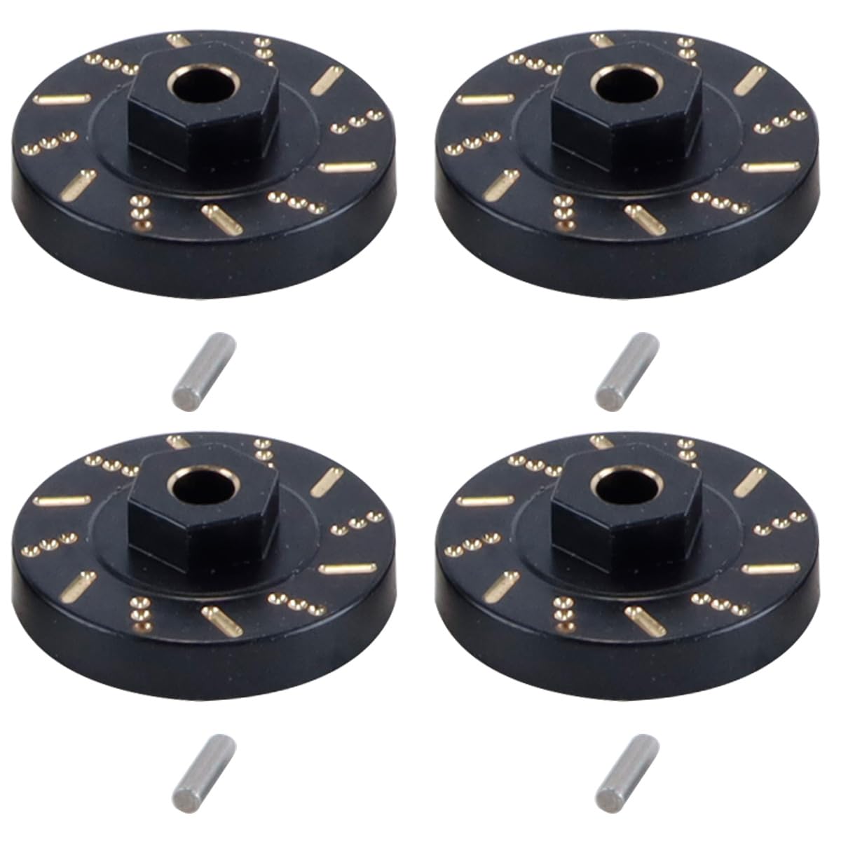Durlo Brass Counterweight Wheel Hex Hub Adapter Wheel Weight Upgrade for 4M Bronco 1/18 Scale RC Crawler Model Car