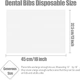 Ceonam 125 Pcs 3 Ply Dental Bibs 13"x18" Waterproof Tattoo Piercing Paper Tissue view 3