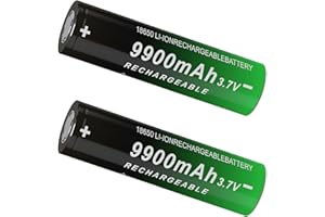 CPZZ 3.7v Batteries 18650 Rechargeable Battery Flat top for led flashlights Headlamps,2pack (1108)