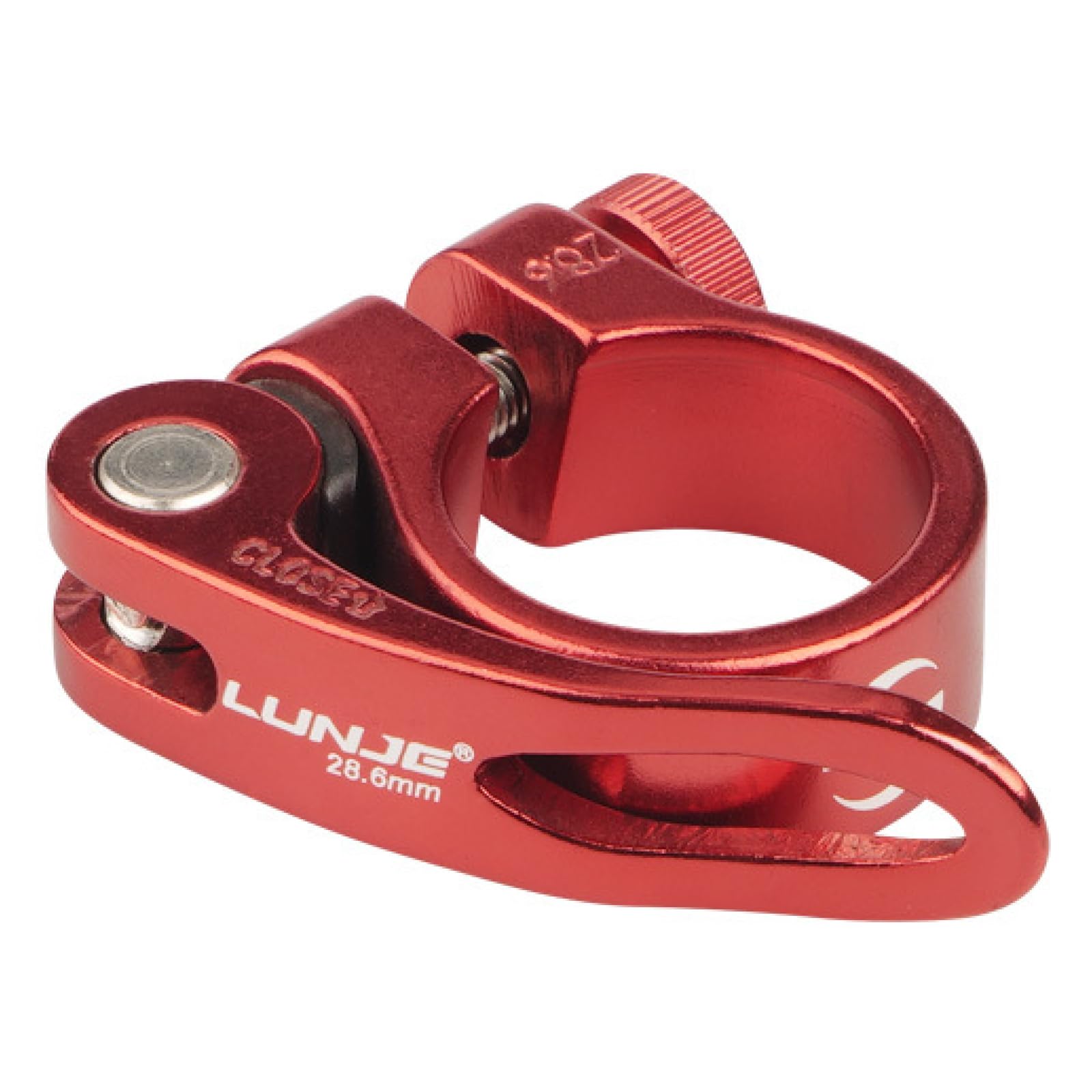 TRIWONDER Bike Seat Post Clamp 28.6mm, 31.8mm, 34.9mm Quick Release Seatpost Tube Clamp for MTB Road Casual Bike (Red, 28.6mm)