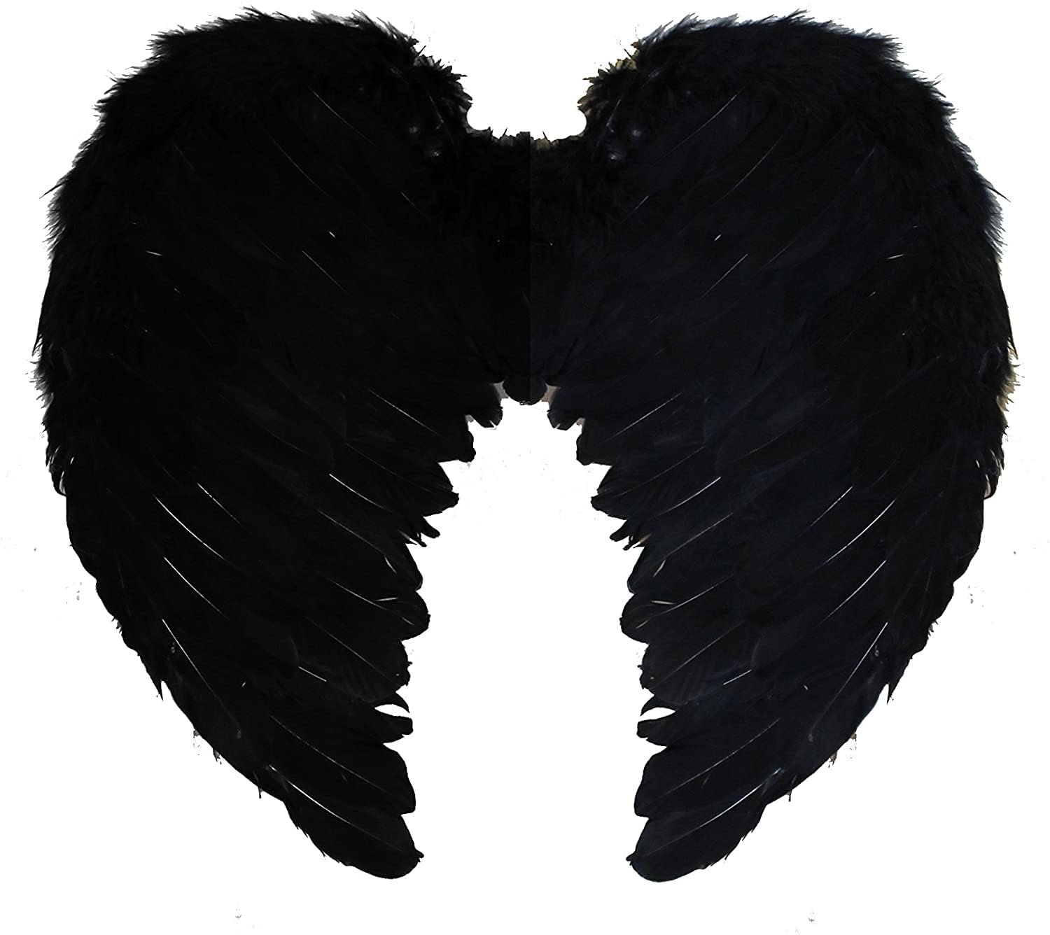 Black Feather Wings Accessory - Perfect for Halloween Costumes and Gothic Fancy Dress - Pack of 1 - One Size Fits Most