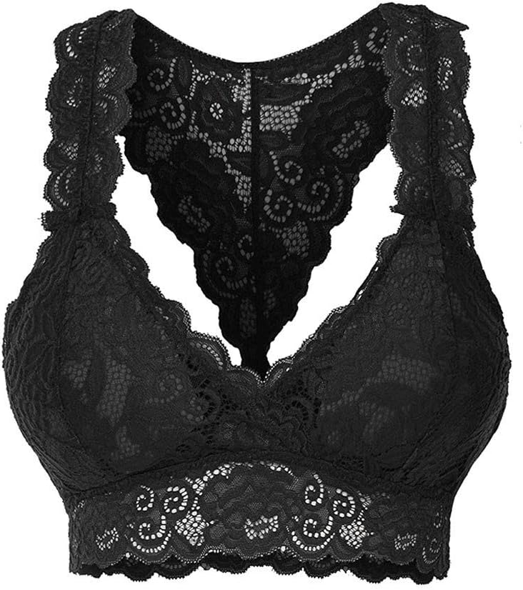 kolila Women’s Lace Sports Bra Vest Plus Size Coverage Seamless Sleep Underwear Bra Comfort Lingerie Bralette