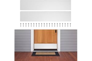 GLOKUUCA 2 Pcs Door Kick Plates - 6 x 30 Inches Kick Plates for Exterior Interior Doors Protection Decor, 1.5mm (1/16 Inch) Thickness Rectangular Aluminum Door Push Plate (Silver)