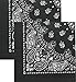 2 Pack - Black Trainmen Paisley Jumbo 100% Cotton Military Bandana Biker Sport Head Wrap (27