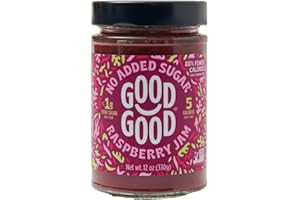 GOOD GOOD Raspberry Jam - No Added Sugar - Low Calorie - Gluten Free and Vegan - Diabetic and Keto Friendly - 12oz / 330g (Pack of 1)