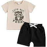 Sejardin Infant Baby Boy Summer Clothes Letter Print Short Sleeve T Shirt Tops and Stretch Shorts Cute Baby Boy Outfit