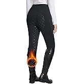 baleaf Women's Winter Riding Pants Full Seat Breeches Fleece Horse Equestrian Tights Horseback Leggings Zipper Pockets