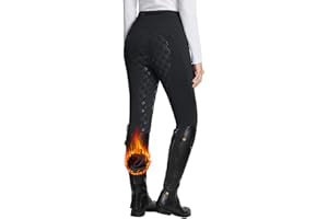 baleaf Women's Winter Riding Pants Full Seat Breeches Fleece Horse Equestrian Tights Horseback Leggings Zipper Pockets