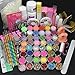 ReNext 28 in1 Combo Set Professional Acrylic Liquid Nail Art Brush Pen Glue Glitter Strip Shimmering Powder Hexagon Slice Toe Finger Separator Buffer Block Deco Tips Tool Kit