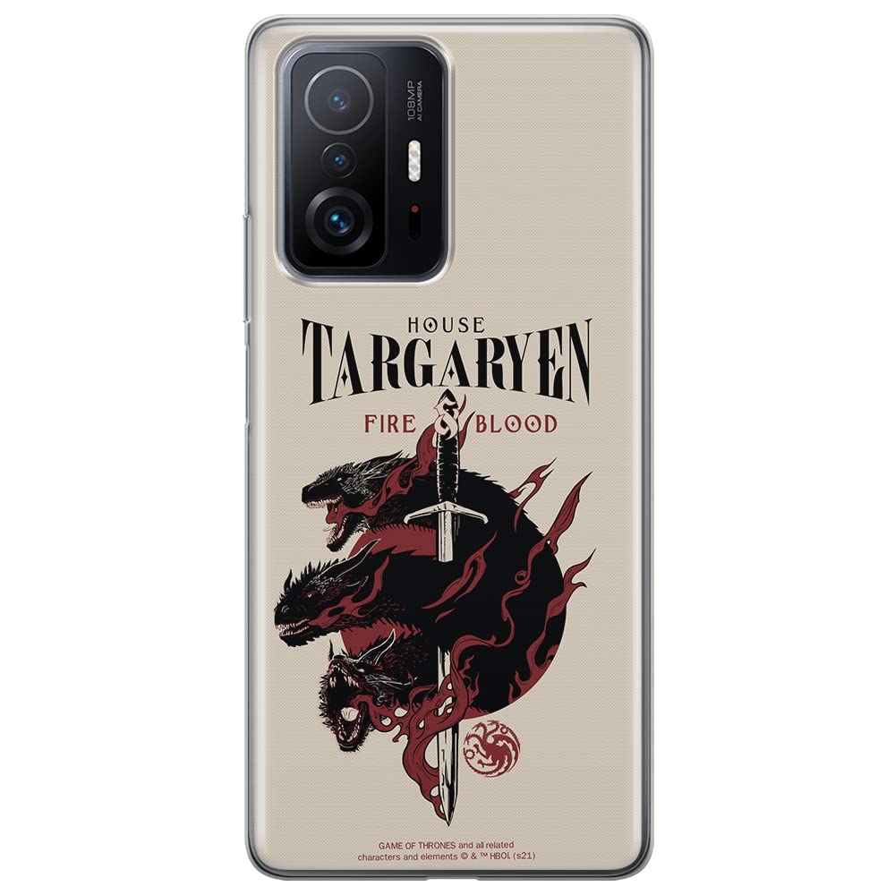 ERT GROUP mobile phone case for Xiaomi 11T 5G / 11T PRO 5G original and officially Licensed Game of Thrones pattern 006 optimally adapted to the shape of the mobile phone, case made of TPU