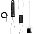 4PCS Keycap Puller Keyboard Switch Puller with Keyboard Cleaning Brush for Mechanical Keyboard, Stainless Steel Key Cap Removal Tool