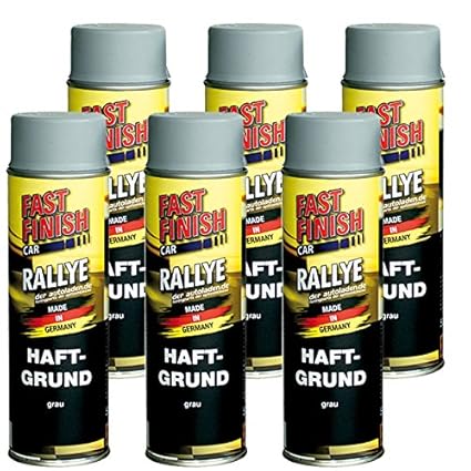 Motip Dupli - Fast Finish Haftgrund Grundierung Rostschutz Spraydose 500ml grau 6 Stück