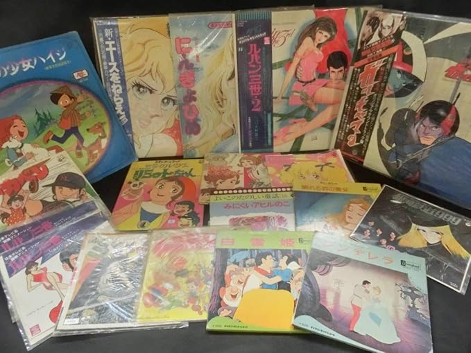 Amazon アニメ 昭和 レコード Ep Lp まとめ売り ハイジ ルパン 銀河鉄道 ドカベン ガッチャマン その おもちゃ ホビー