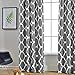 Melodieux Moroccan Fashion Room Darkening Blackout Grommet Top Curtains, 52 by 63 Inch, Grey (1 Panel)