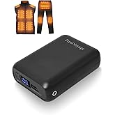 FrostVoyage 7.4V/5V Heated Vest Battery Pack, Compact 18400mAh Power Bank for Heat Jacket Hoodie Pants, DC USB Output Battery Pack Compatible with ORORO Venustas Weamest TODWARM Arris ZNK Sevdiea