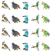 KISSITTY 20Pcs Resin Bird Pendants Opaque Bird Resin Charms Flying Insect Dangle Charms for DIY Necklace Bracelet Earring Key Chain Jewelry Making