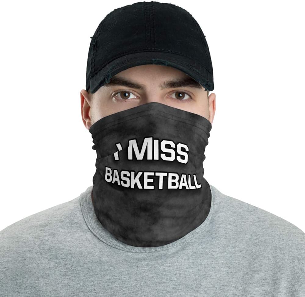 I Miss Basketball Neck Gaiter, Face Mask, Face Shield, Headband