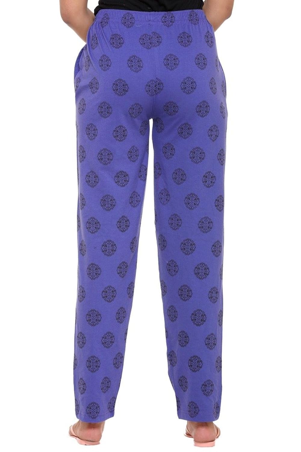 women's cotton blended printed lounge wear - track pants