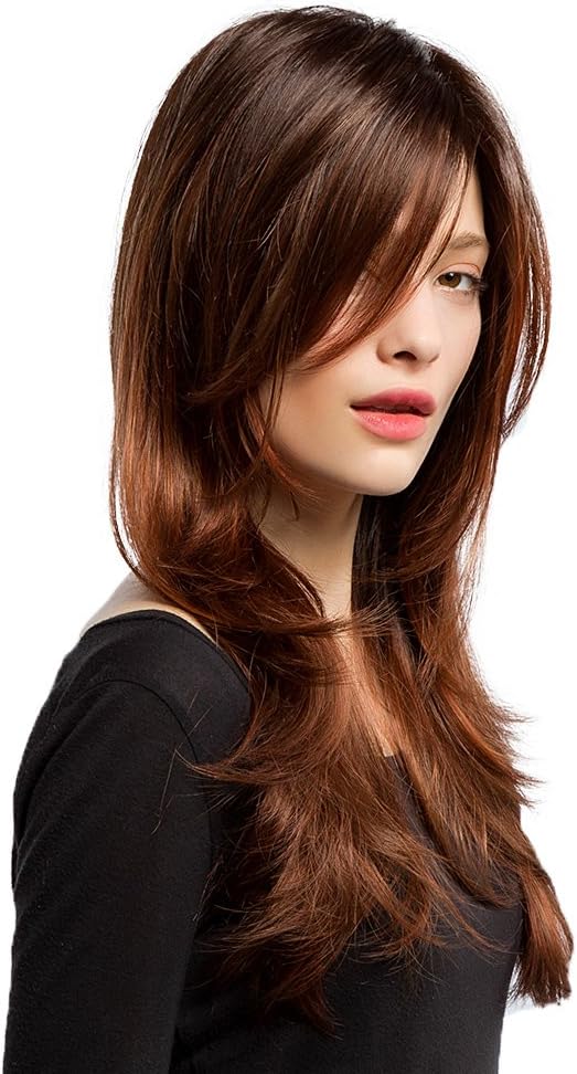 Segolike Natural Women Heat Resistant Synthetic Hair Wig Long Curly Full Head Hairpieces Wigs for Cosplay Brown