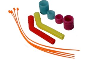 SHARE GOO 2Set ShareGoo Exhaust Pipe Tubing,Silicone Exhaust Extension Tube Compatible with HSP Traxxas Redcat 1/10 RC Nitro Car Buggy Truck