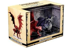 WizKids Pathfinder Battles: City of Lost Omens Premium Set: Adult Red & Black Dragons