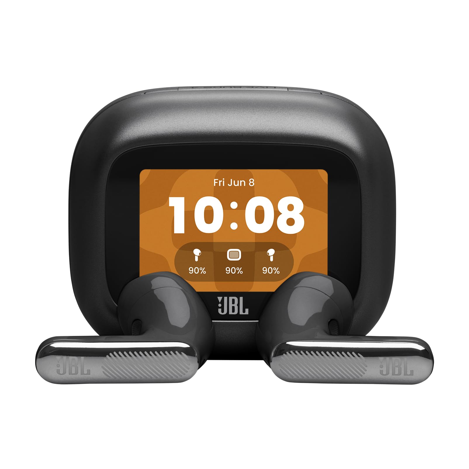 JBL Live Flex 4, Auricolari Wireless con Cancellazione Adattiva del Rumore, Bluetooth, Autonomia di 50 Ore, Impermeabilità IP54, Smart Charging Case, Nero