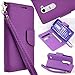 LG Power Case, LG Leon LTE Case, LG Destiny Case, SOGA [Pocketbook Series] PU Leather Magnetic Flip Wallet Case for LG Power L22C / Leon LTE C40 / Destiny L21G - Purple