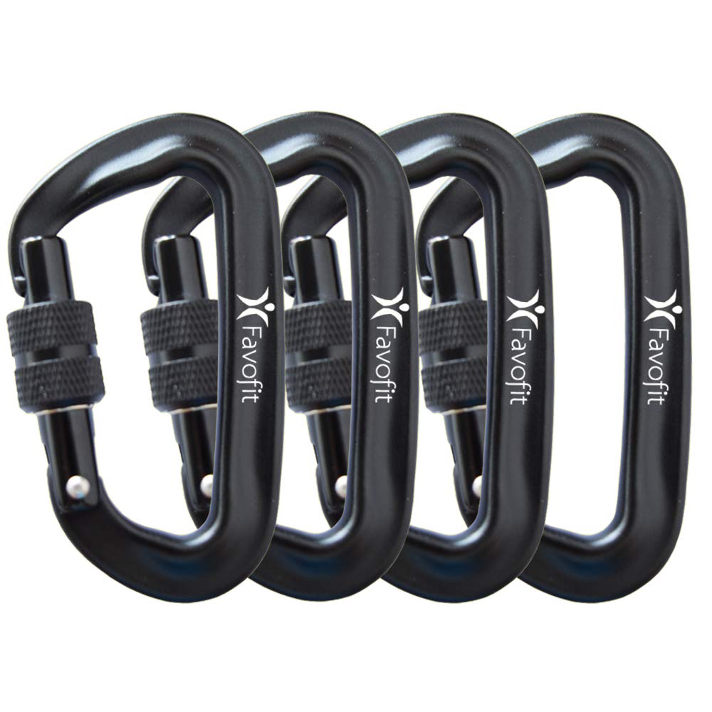Favofit 12KN Heavy Duty Aluminium Carabiners (Weight Limit at 2697 lbs