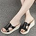 Sneeyid Women's Fashion and Comfortable Slip-On Lightweight Platform Wedge Simple Slide Sandals