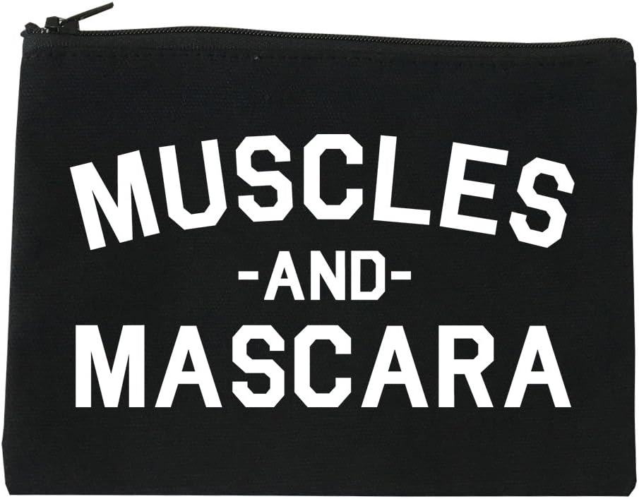 Muscles And Mascara Workout Gym Cosmetic Makeup Bag