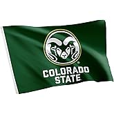 Desert Cactus Colorado State University CSU Flag - 3 x 5 Feet Rams Banner, Indoor/Outdoor Durable Fabric, 100% Polyester Design (Green)