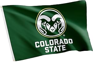 Desert Cactus Colorado State University CSU Flag - 3 x 5 Feet Rams Banner, Indoor/Outdoor Durable Fabric, 100% Polyester Design (Style 1)