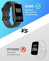 TOOBUR Fitness Watch Heart Rate Sleep Tracker Pedometer 3ATM Waterproof No view 2