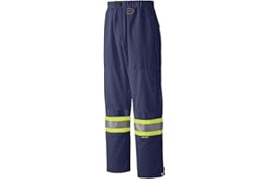 Pioneer Hi Vis Safety Traffic Work Pants for Men - Breathable Mesh Panels - Boot Access - Pockets - Class 3