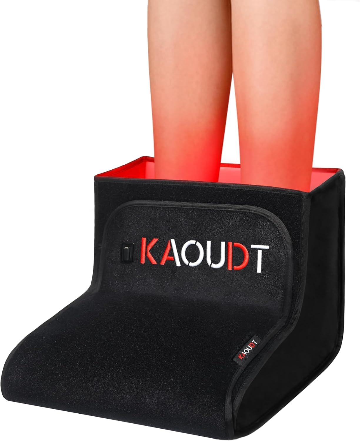 Photo 1 of Kaoudt 2026 Upgraded Red Light Therapy for Feet, Medical-Grade TPU Film & Easy-Clean Design, Dual-Wavelength LEDs, Full Foot Coverage for Neuropathy Support & Plantar Fasciitis Pain, Black