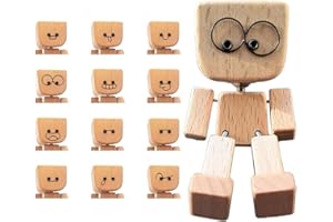 Shaking Feet Wooden Doll,Shaking Wooden Man Figurine, Wood Car Desktop Decoration, Shaking Feet Wooden Doll for Car Dashboard