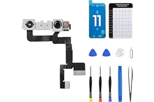 DGSCSMY for iPhone 11 Front Camera Replacement Repair Kit 12MP 6.1", iPhone11 OEM Facing Lens Module Part Structured Light Receiver Transmitter Connector Replace Fix Tools for A2111 A2223 A2221
