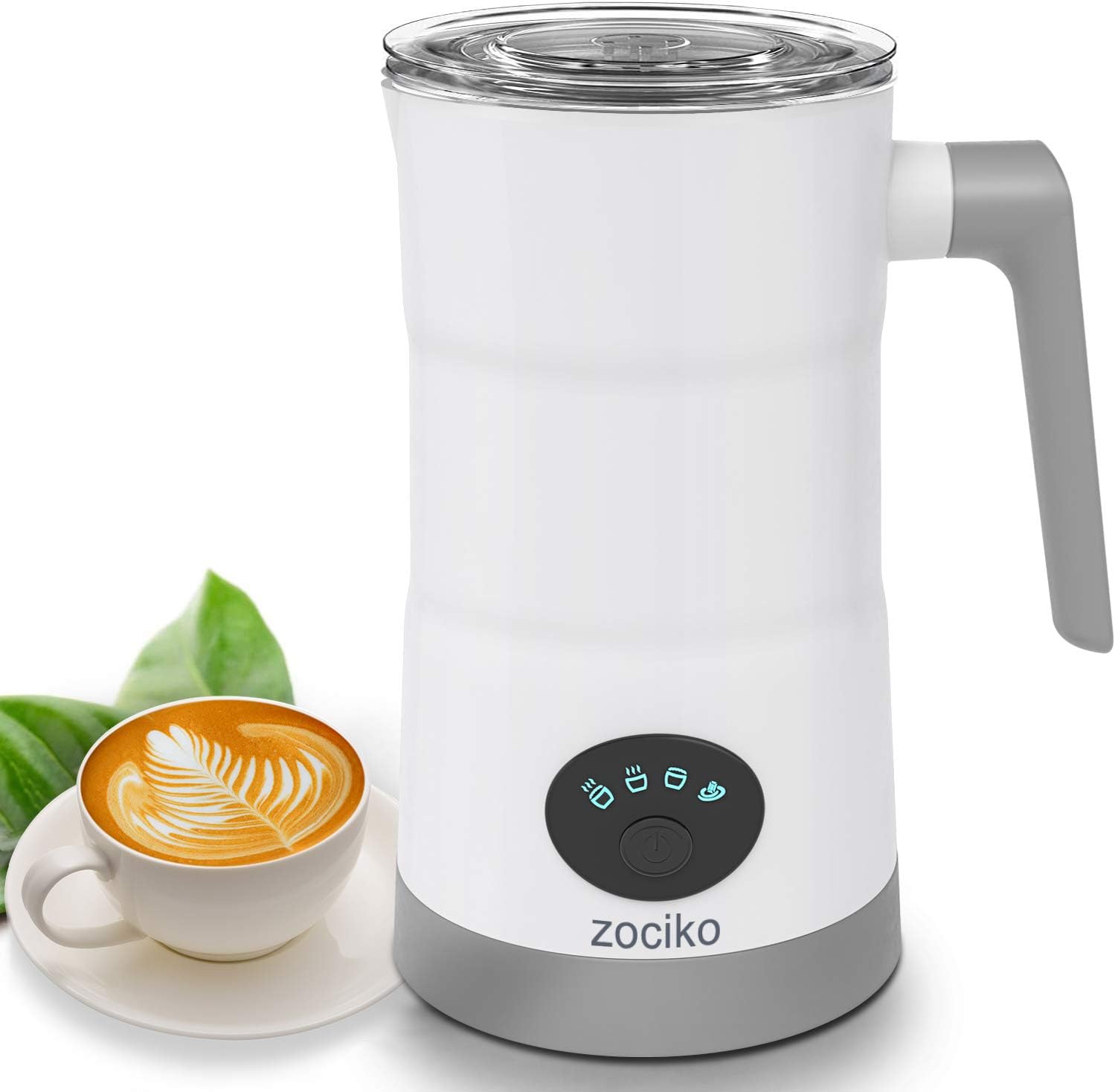 zociko Electric Milk Frother, Automatic Milk Frother for Cold Hot Foam