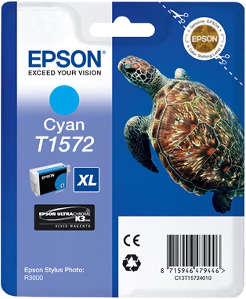 Epson Stylus Photo R3000 Cyan Ink Cartridge T1572 Genuine