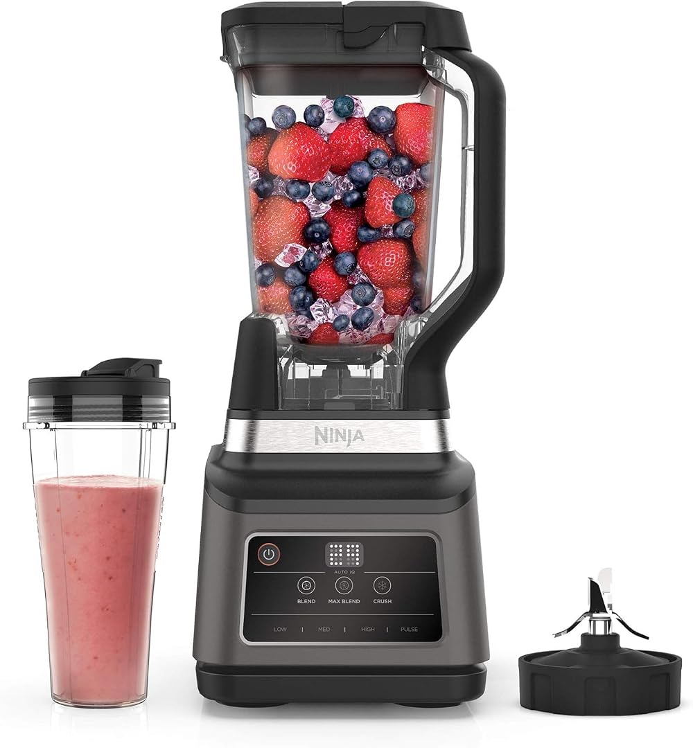 Ninja 2-in-1 Blender with Auto-IQ 1200W 2.1L Jug & 700ml Cup BN750UK