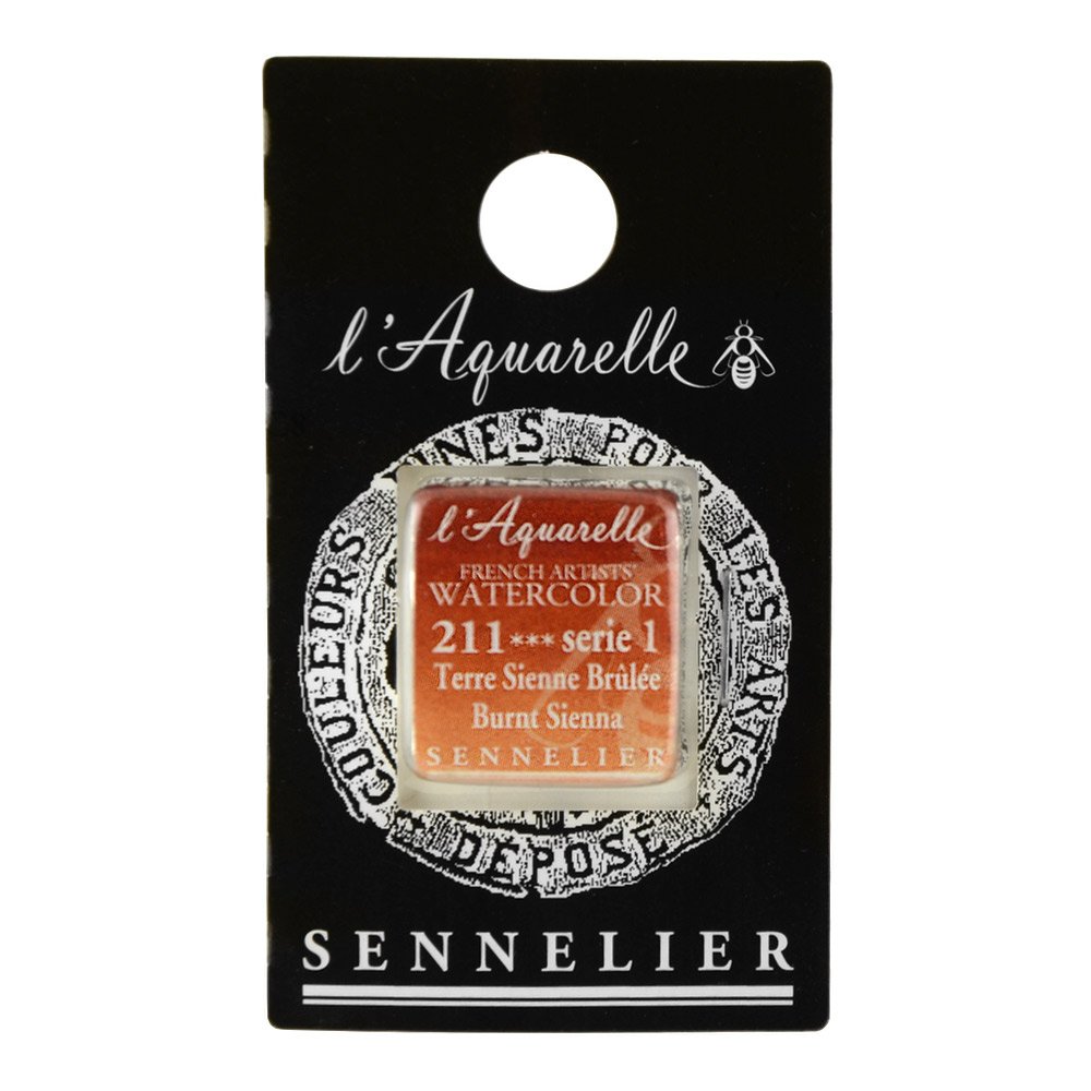 Sennelier Watercolour Half Pan S1 - Burnt Sienna (211) — image 1