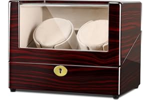 ANICEMOON CHIYODA Watch Winder for Men's and Women's Automatic Watch with 2 Mabuchi Motors, LCD Touch Screen (Piano Finish Upgrade)