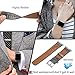 top4cus Genuine Leather Band iwatch Strap Compatible with Apple Watch Series 6, SE, 5, 4, 3/2/1 and Sport Edition, Stainless Steel Clasp (42mm, Retro Grey)