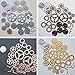 KEKLLE Steampunk Gear Cog Wheel Skeleton Clock Watch Pendant Charms by N'joy 100PCS, Assorted Colors